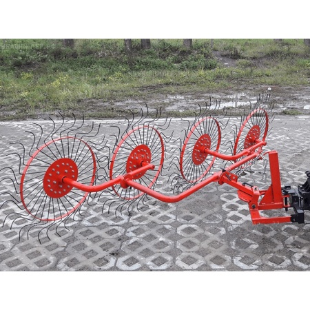 Сеноворошилка ВМ-4 4-х колесная на минитрактора (толщина спицы- 4 мм) от интернет-магазина россел.рф