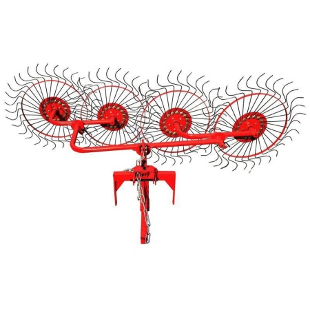 Сеноворошилка ВМ-4 4-х колесная на минитрактора (толщина спицы- 4 мм) от интернет-магазина россел.рф