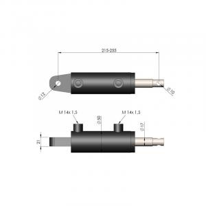 Гидроцилиндр 50.17.40 переднего навесного оборудования минитракторов