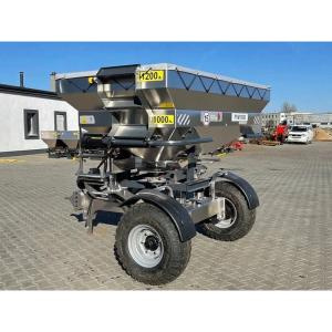 Разбрасыватель РУМ-ПРОФИ-3000 (нержавеющая сталь) в комплекте: тент домик, надставка на 1200 литров, надставка на 800 литров