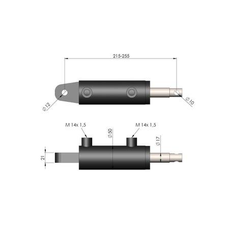 Гидроцилиндр 50.17.40 переднего навесного оборудования минитракторов