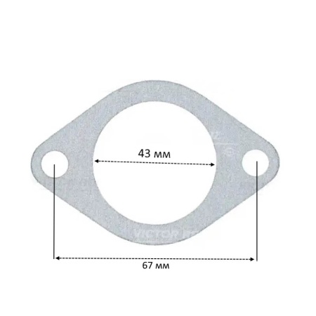 Прокладка коллектора впуск/выпуск (43х67мм) от интернет-магазина rossel.by