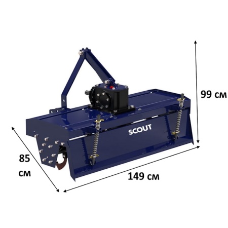 Почвофреза навесная СКАУТ 1GQN-140 от интернет-магазина россел.рф